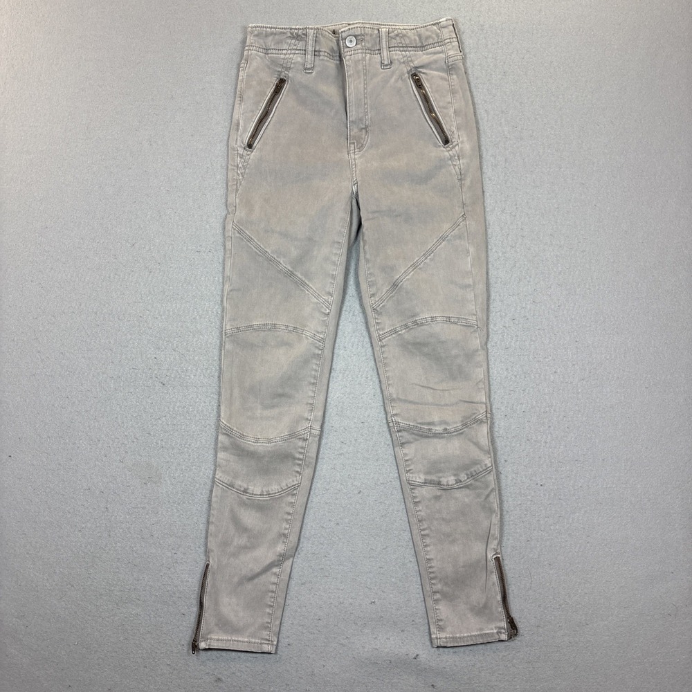 American Eagle Super Super Stretch Jegging Tan Khaki Skinny Pants Women Size 4S